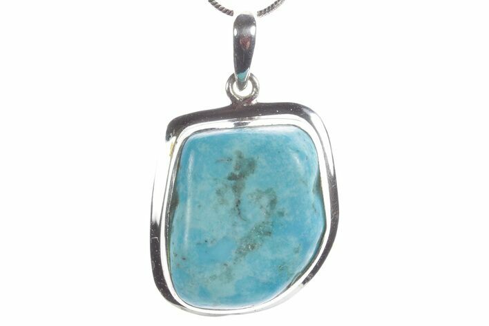 Kingman Turquoise Pendant (Necklace) - Sterling Silver #353922